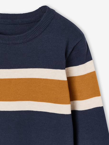 Pull garçon col rond marine - vertbaudet enfant 
