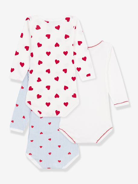Lot 3 bodies manches longues blanc - vertbaudet enfant 