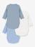 Pack of 3 wrapover long-sleeved bodysuits by PETIT BATEAU blue - vertbaudet enfant 