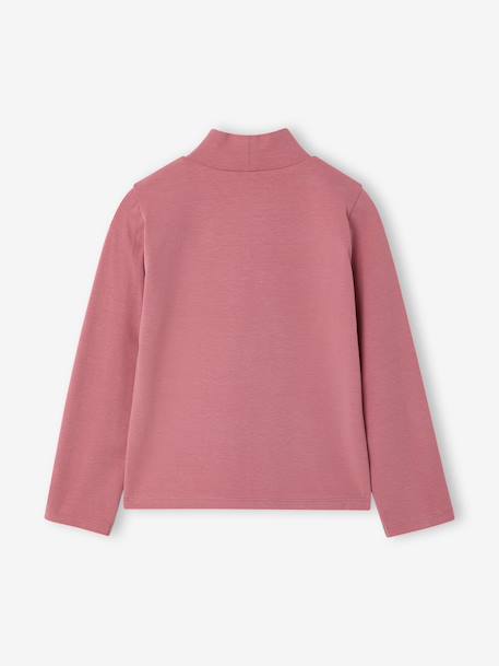 Pack of 3 High Neck Tops for Girls, BASICS dusky pink+mauve - vertbaudet enfant 