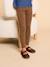 Girls' zebra print leggings from the ENVIE DE FRAISE mother-daughter capsule collection beige+chocolate - vertbaudet enfant 