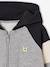 Zipped hooded sweatshirt for boys with colour block design bordeaux red+green+marl grey+medium blue+ochre - vertbaudet enfant 