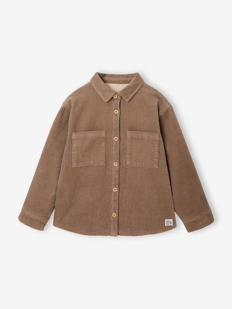 Chemise manches longues garçon taupe - vertbaudet enfant 