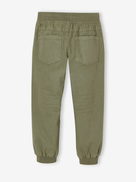 Pantalon style jogger doublé polaire garçon facile à enfiler encre+NOISETTE+vert sauge - vertbaudet enfant 