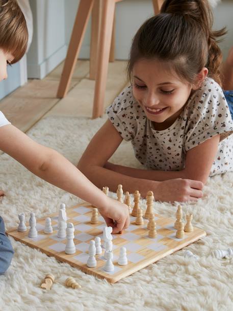 Jeu d'échecs en bois FSC® beige - vertbaudet enfant 