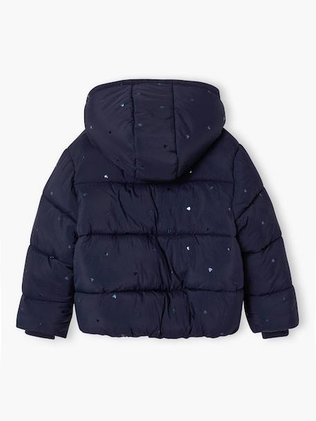 Doudoune à capuche fille bleu+marine - vertbaudet enfant 