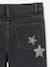Wide-leg jeans for girls black denim - vertbaudet enfant 