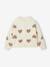 Buttoned cardigan with long sleeves for girls ecru - vertbaudet enfant 