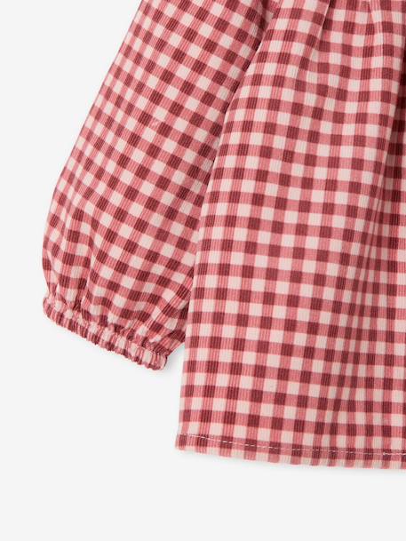 Blouse bébé imprimée en velours rose+vanille - vertbaudet enfant 