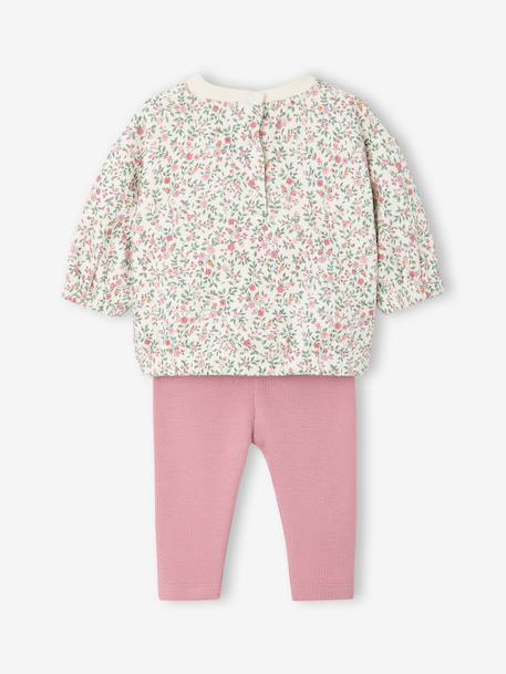 2-piece sweatshirt and trousers set for baby ecru - vertbaudet enfant 