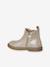 Leather zip-up ankle boots for kids golden yellow - vertbaudet enfant 