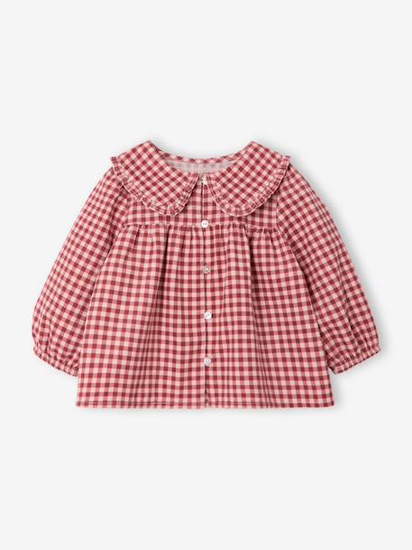 Blouse bébé imprimée en velours rose+vanille - vertbaudet enfant 