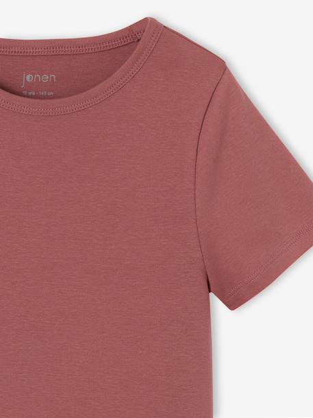 Pack of 2 cropped T-shirts for girls ink blue+old rose - vertbaudet enfant 