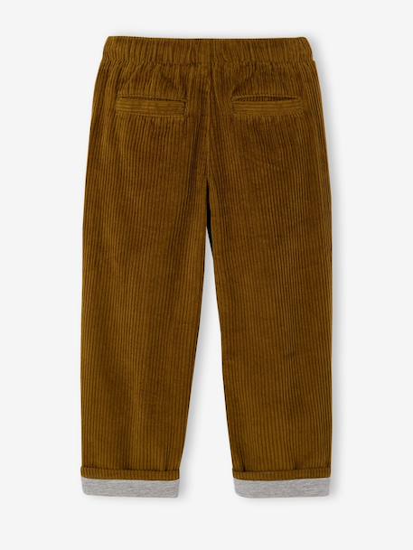 Pantalon large garçon cappuccino+lichen - vertbaudet enfant 