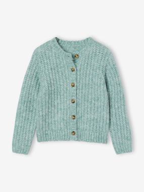 Gilet fille loose maille mousseuse - vertbaudet enfant