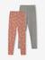 Pack of 2 Basics Leggings for Girls beige+dark grey+dusky pink+indigo+khaki+night blue+sage green - vertbaudet enfant 