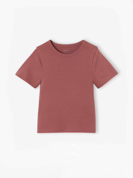 Pack of 2 cropped T-shirts for girls ink blue+old rose - vertbaudet enfant 