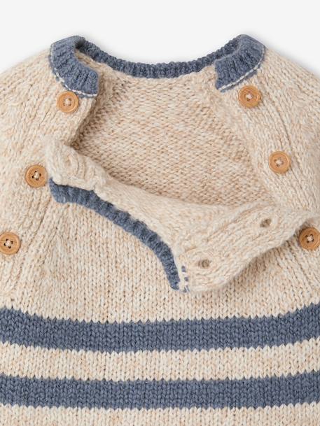 Pull tricot bébé garçon beige chiné - vertbaudet enfant 