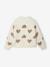 Buttoned cardigan with long sleeves for girls ecru - vertbaudet enfant 
