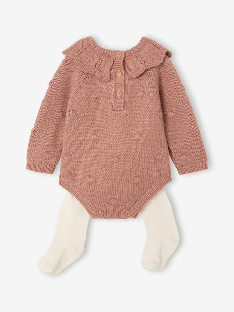 Newborn jumpsuit and tights set blush - vertbaudet enfant 