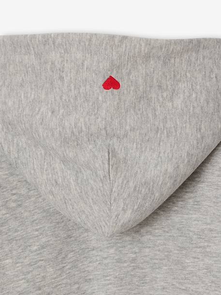 Ensemble jogging fille sweat zippé gris chiné - vertbaudet enfant 