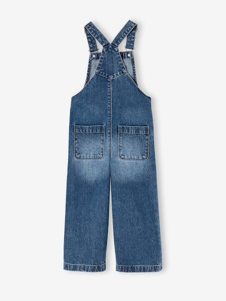 Salopette fille large en denim bleu moyen+denim black+denim gris+stone - vertbaudet enfant 