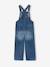 Salopette fille large en denim bleu moyen+denim black+denim gris+stone - vertbaudet enfant 