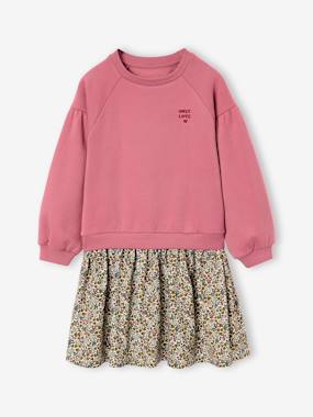 Fille-Robe bi-matière fille