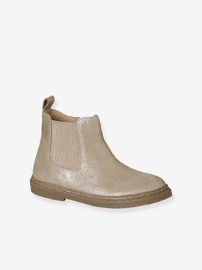 -Boots enfant en cuir zippées