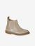 Boots enfant en cuir zippées jaune d'or - vertbaudet enfant 