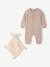 Knit playsuit and comforter set for newborn marl beige - vertbaudet enfant 