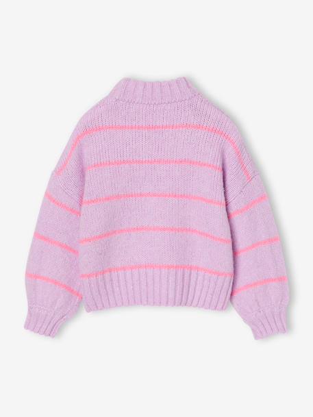 Loose-fit jumper for girls violet - vertbaudet enfant 