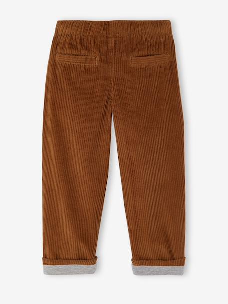 Pantalon large garçon cappuccino+lichen - vertbaudet enfant 