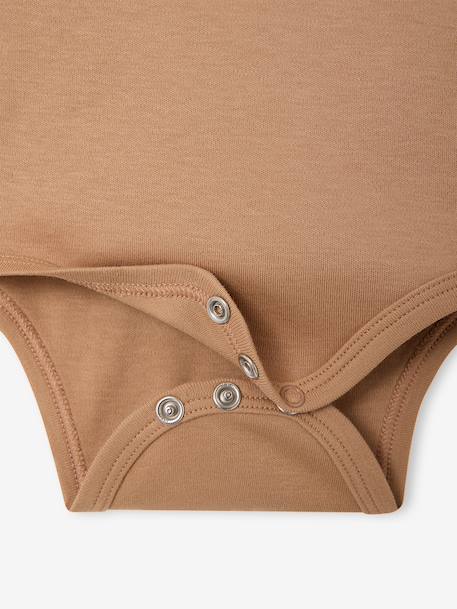 Lot de 2 bodies naissance manches longues cappuccino+rose pâle+vert sauge - vertbaudet enfant 