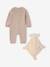 Ensemble combinaison et doudou naissance marl beige - vertbaudet enfant 