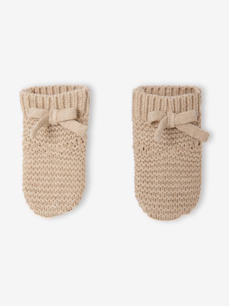 Ensemble 3 pièces naissance mixte beige chiné - vertbaudet enfant 