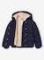 Hooded puffer jacket for girls blue+navy blue - vertbaudet enfant 