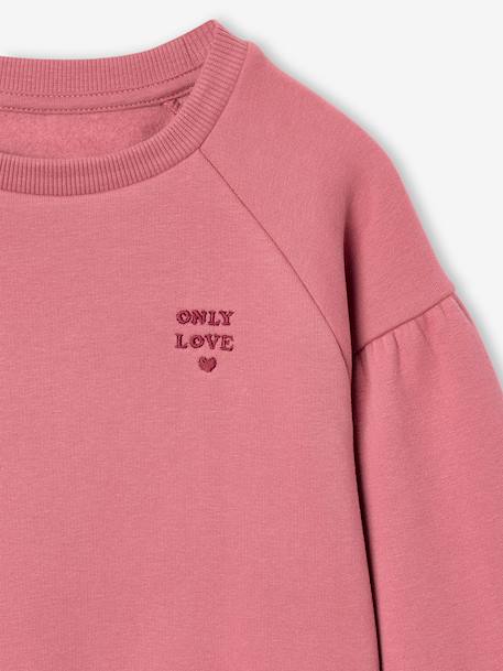 Robe bi-matière fille anthracite+corail+écru+mauve+vert sauge - vertbaudet enfant 