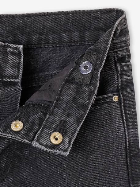 Wide-leg jeans for girls black denim - vertbaudet enfant 