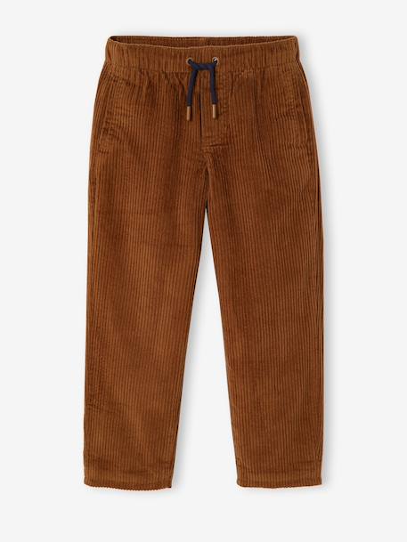 Pantalon large garçon cappuccino+lichen - vertbaudet enfant 