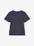 T-shirt manches courtes fille cropped encre+noir - vertbaudet enfant 