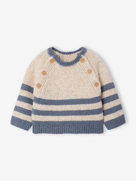 Knitwear jumper for baby boys marl beige - vertbaudet enfant 