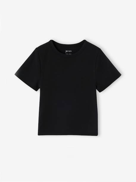 Pack of 2 cropped T-shirts for girls ink blue+old rose - vertbaudet enfant 