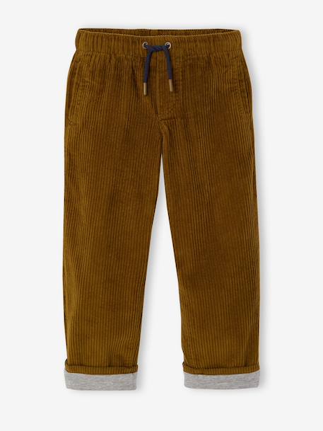 Pantalon large garçon cappuccino+lichen - vertbaudet enfant 