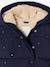 Hooded puffer jacket for girls blue+navy blue - vertbaudet enfant 