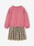 Robe bi-matière fille anthracite+corail+écru+mauve+vert sauge - vertbaudet enfant 