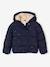 Hooded puffer jacket for girls blue+navy blue - vertbaudet enfant 