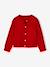 Buttoned cardigan with long sleeves for girls red - vertbaudet enfant 