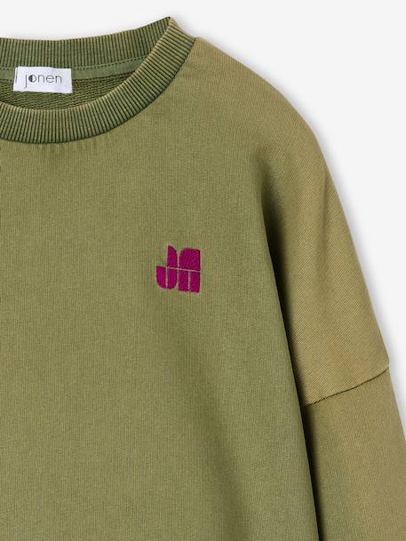 Sweatshirt for girls olive - vertbaudet enfant 