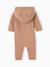 Long-sleeved hooded playsuit for baby boys beige - vertbaudet enfant 